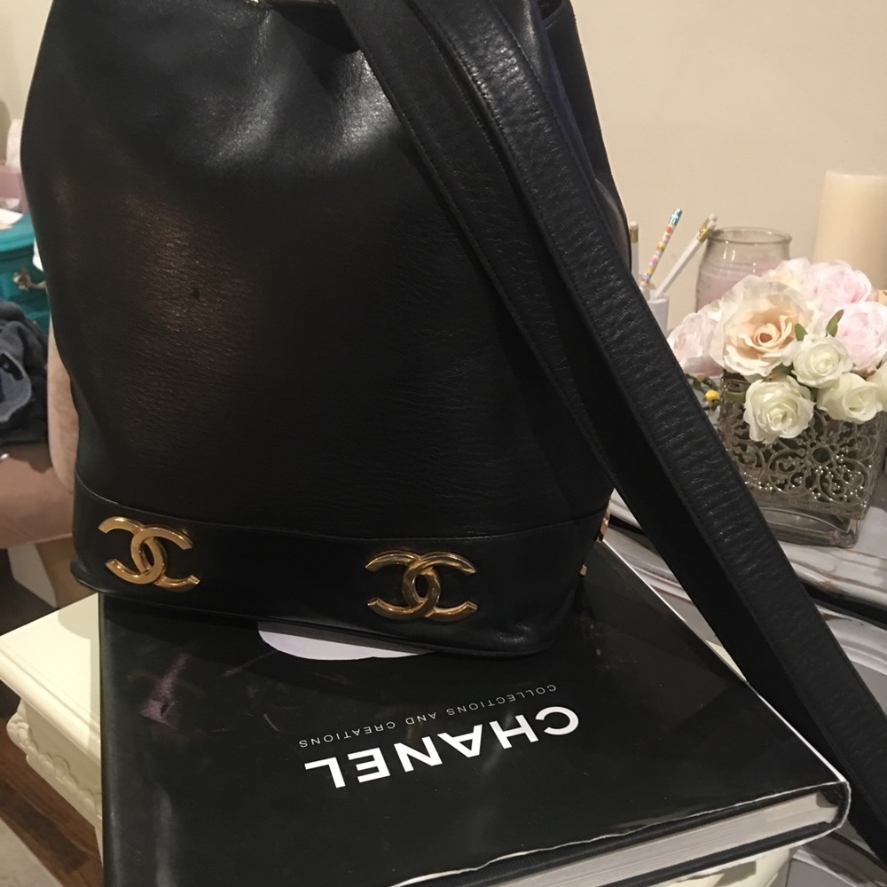 Vintage Chanel Bucket Shoulder Bag.